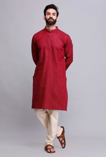 Wine Red Kurta Pajama